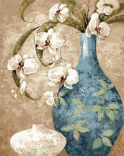 Load image into Gallery viewer, paint by numbers | Ancient Bottle and Flowers | flowers intermediate | FiguredArt