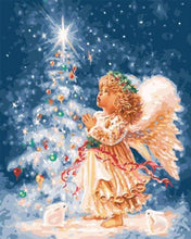 Load image into Gallery viewer, paint by numbers | Angel during Christmas | christmas intermediate religion | FiguredArt