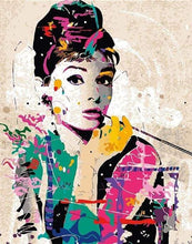 Load image into Gallery viewer, paint by numbers | Audrey | advanced Pop Art portrait | FiguredArt