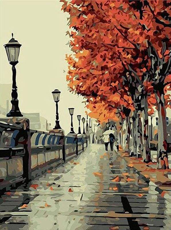 paint by numbers | Autumn colors in Paris | cities intermediate | FiguredArt