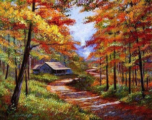 paint by numbers | Autumn Trail | advanced landscapes | FiguredArt