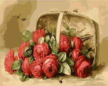 Load image into Gallery viewer, paint by numbers | Basket Of Roses | easy flowers | FiguredArt