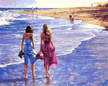 Load image into Gallery viewer, paint by numbers | Beach Walk | intermediate landscapes | FiguredArt