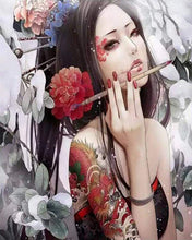 Load image into Gallery viewer, paint by numbers | Beautiful Asian lady | easy romance | FiguredArt