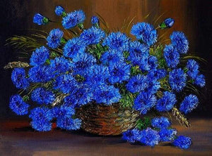 paint by numbers | Beautiful Blue Flowers | advanced flowers new arrivals | FiguredArt