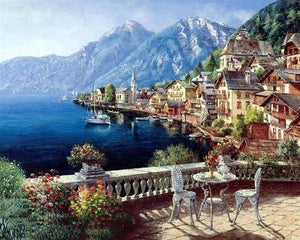 paint by numbers | Beautiful Seaside and Mountains | advanced landscapes | FiguredArt