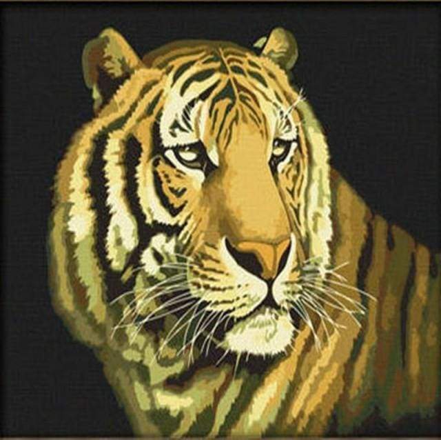 Tiger Painting Canvas Set, Tiger Canvas Print, Tiger Decor Kids T-Shirt by  Mustapha Dazi - Fine Art America
