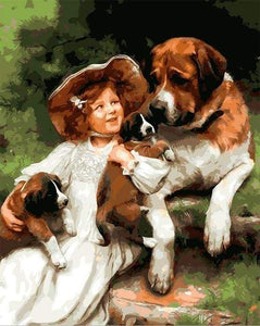 paint by numbers | Best Friends | animals dogs intermediate | FiguredArt