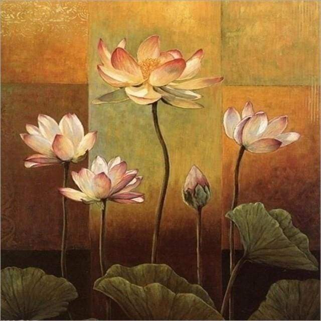 paint by numbers | Blooming Lotus | flowers intermediate | FiguredArt