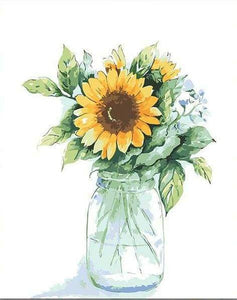 paint by numbers | Bottle Of Sunflowers | easy flowers | FiguredArt