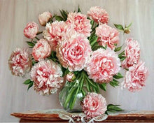 Load image into Gallery viewer, paint by numbers | Bouquet of Pink Flowers on a Table | advanced flowers | FiguredArt