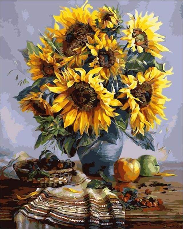 paint by numbers | Bouquet of Sunflowers | flowers intermediate | FiguredArt