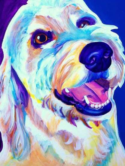 paint by numbers | Bright Dog | advanced animals dogs | FiguredArt