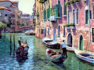 paint by numbers | Canals of Venice | cities intermediate | FiguredArt