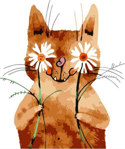 paint by numbers | Cat and Daisies | animals cats easy | FiguredArt