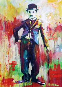 paint by numbers | Chaplin Watercolor | advanced Pop Art portrait | FiguredArt