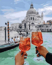 Load image into Gallery viewer, paint by numbers | Cheers in Venice | cities intermediate romance | FiguredArt