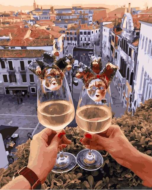 paint by numbers | Cheers on the Roof | cities intermediate romance | FiguredArt