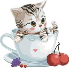 Load image into Gallery viewer, paint by numbers | Cherry Cat | animals beginners cats easy kitchen | FiguredArt