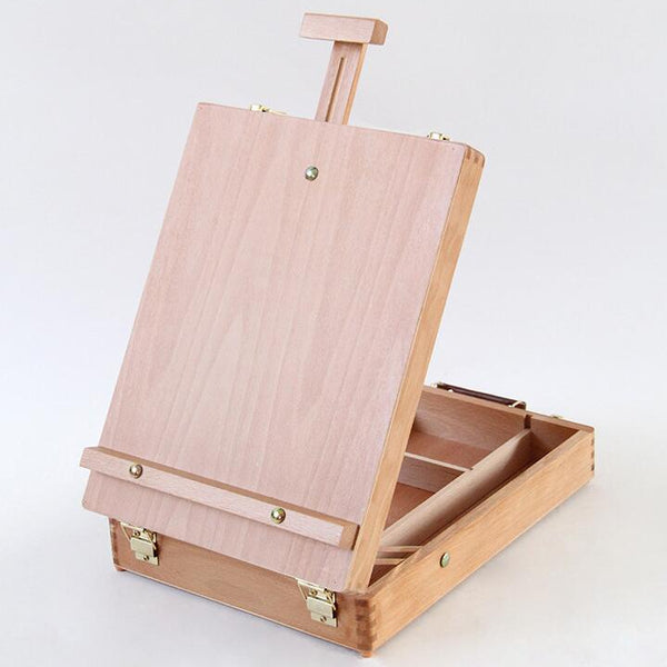 Wooden Desktop Easel and Storage Case for Paint by Numbers