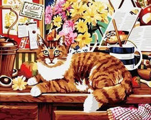 Load image into Gallery viewer, paint by numbers | City Cat | animals cats intermediate | FiguredArt