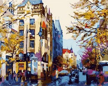 Load image into Gallery viewer, paint by numbers | City in Fall | cities intermediate | FiguredArt