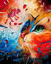 Load image into Gallery viewer, paint by numbers | Colored cat | advanced animals cats | FiguredArt