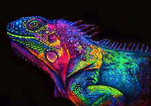 Load image into Gallery viewer, paint by numbers | Colorful Chameleon | advanced animals Pop Art | FiguredArt