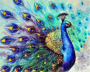paint by numbers | Colorful Peacock | animals intermediate peacocks | FiguredArt