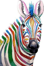 Load image into Gallery viewer, paint by numbers | Colorful Zebra | animals easy zebras | FiguredArt