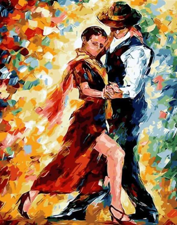 paint by numbers | Couple of Dancers | advanced dance romance | FiguredArt