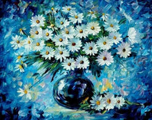 Load image into Gallery viewer, paint by numbers | Daisies and blue vase | advanced flowers | FiguredArt