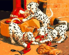 Load image into Gallery viewer, paint by numbers | Dalmatians playing | animals dogs easy | FiguredArt