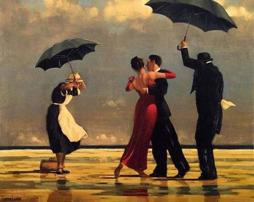 paint by numbers | Dancers retro on the Beach | dance intermediate romance | FiguredArt