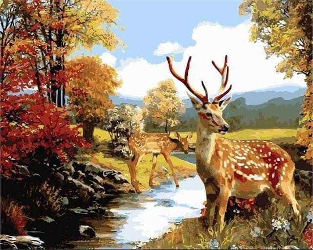 paint by numbers | Deers | animals deer intermediate | FiguredArt