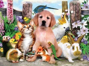 Diamond Painting | Diamond Painting - Animal Family | animals Diamond Painting Animals | FiguredArt