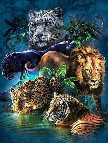 Diamond Painting | Diamond Painting - Animals of the Jungle | animals Diamond Painting Animals | FiguredArt