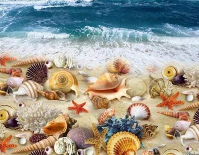 Diamond Painting - Beach and Shellfish – Figured'Art