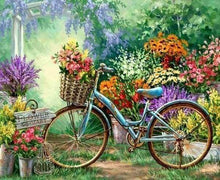 Load image into Gallery viewer, Diamond Painting | Diamond Painting - Bicycles and Flowers | Diamond Painting Flowers flowers | FiguredArt