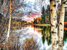 Load image into Gallery viewer, Diamond Painting | Diamond Painting - Birch trees and Lake | Diamond Painting Landscapes landscapes | FiguredArt