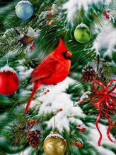 Load image into Gallery viewer, Diamond Painting | Diamond Painting - Bird on Christmas Tree | animals birds christmas Diamond Painting Animals | FiguredArt