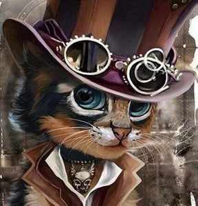Diamond Painting | Diamond Painting - Cat Gentleman | animals cats Diamond Painting Animals | FiguredArt