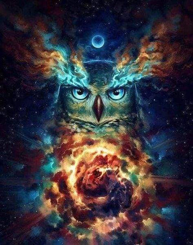 Diamond Painting | Diamond Painting - Celestial Owl | animals Diamond Painting Animals owls | FiguredArt