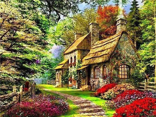 Diamond Painting | Diamond Painting - Chill House | Diamond Painting Landscapes landscapes | FiguredArt