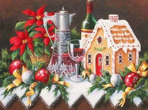 Diamond Painting | Diamond Painting - Christmas Table | christmas Diamond Painting kitchen kitchen | FiguredArt