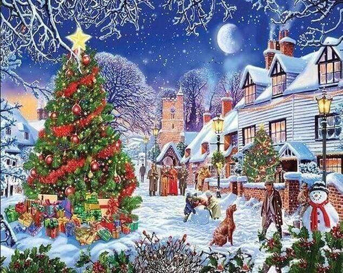 Diamond Painting | Diamond Painting - Christmas Village | christmas Diamond Painting Landscapes landscapes | FiguredArt