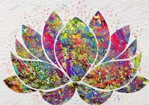 Diamond Painting | Diamond Painting - Colorful Lotus | Diamond Painting Flowers flowers | FiguredArt