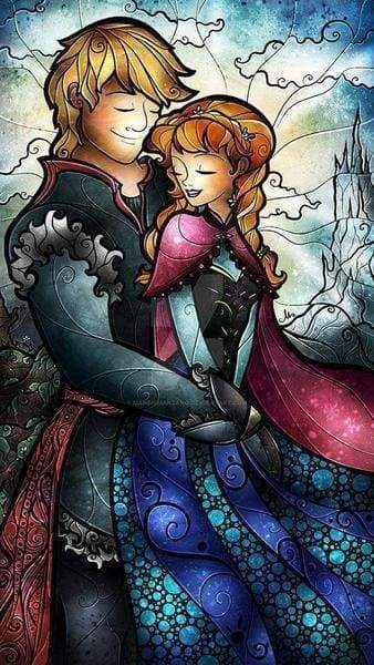 Diamond Painting | Diamond Painting - Couple Stained Glass | Diamond Painting Other other | FiguredArt