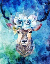 Load image into Gallery viewer, Diamond Painting | Diamond Painting - Deer Flowers | animals Diamond Painting Animals Diamond Painting Flowers flowers | FiguredArt