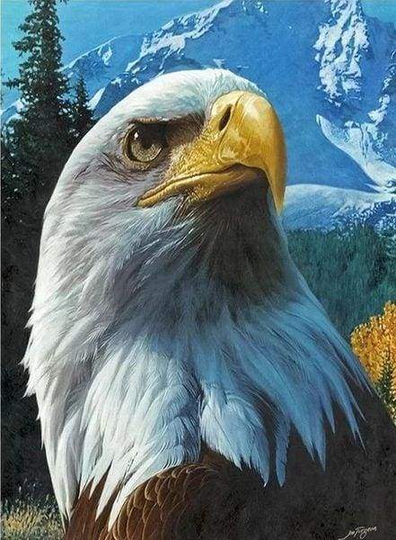 Diamond Painting | Diamond Painting - Eagle and Mountain | animals Diamond Painting Animals eagles mountains | FiguredArt